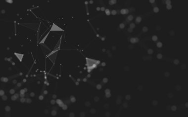 Soyut arka plan. Çokgen şekilli moleküller teknolojisi,