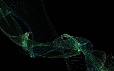 Bir parlayan ile koyu arka plan soyut dalgalar