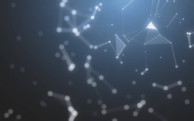 Soyut arka plan. Çokgen şekilli moleküller teknolojisi,