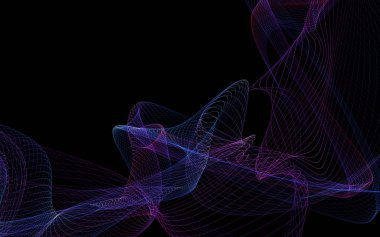 Bir parlayan ile koyu arka plan soyut dalgalar