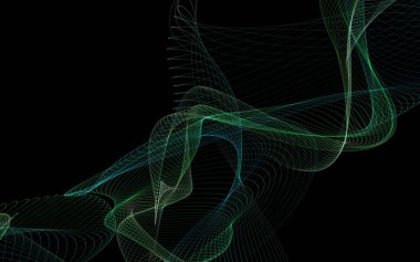 Bir parlayan ile koyu arka plan soyut dalgalar