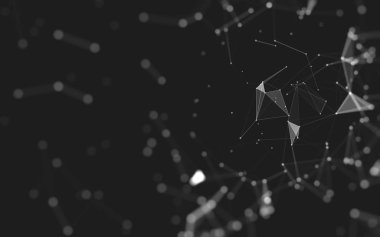 Soyut arka plan. Çokgen şekilli moleküller teknolojisi,