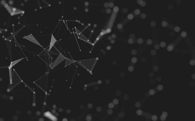Soyut arka plan. Çokgen şekilli moleküller teknolojisi,