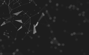 Soyut arka plan. Çokgen şekilli moleküller teknolojisi,