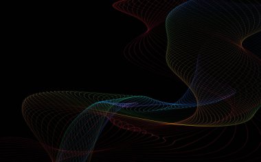 Bir parlayan ile koyu arka plan soyut dalgalar