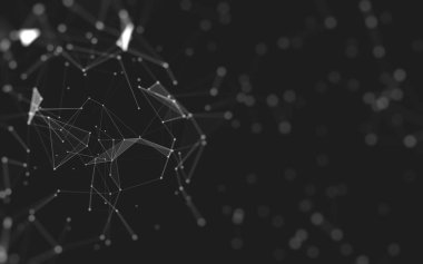 Soyut arka plan. Çokgen şekilli moleküller teknolojisi,