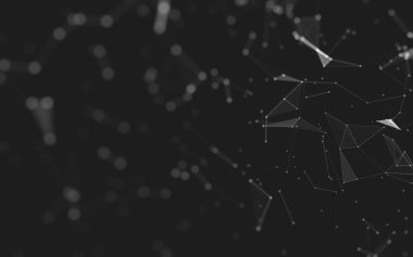 Soyut arka plan. Çokgen şekilli moleküller teknolojisi,