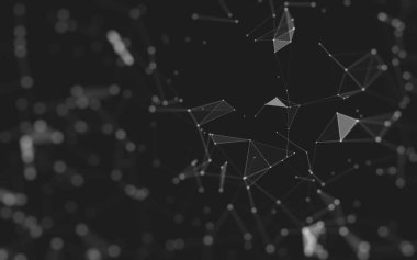 Soyut arka plan. Çokgen şekilli moleküller teknolojisi,