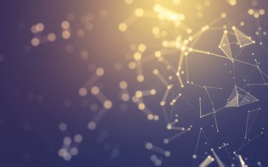 Soyut arka plan. Çokgen şekilli moleküller teknolojisi,