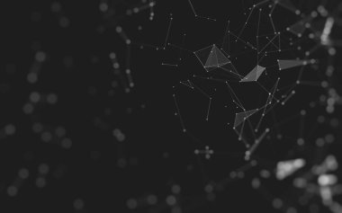 Soyut arka plan. Çokgen şekilli moleküller teknolojisi,