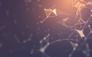 Soyut arka plan. Çokgen şekilli moleküller teknolojisi,