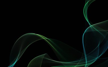 Bir parlayan ile koyu arka plan soyut dalgalar