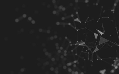 Soyut arka plan. Çokgen şekilli moleküller teknolojisi,
