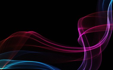 Bir parlayan ile koyu arka plan soyut dalgalar