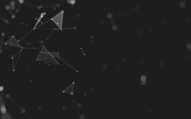 Soyut arka plan. Çokgen şekilli moleküller teknolojisi,