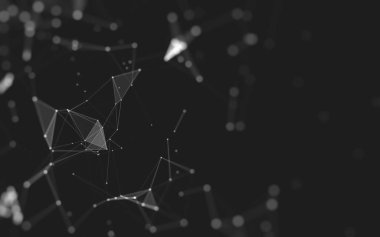 Soyut arka plan. Çokgen şekilli moleküller teknolojisi,