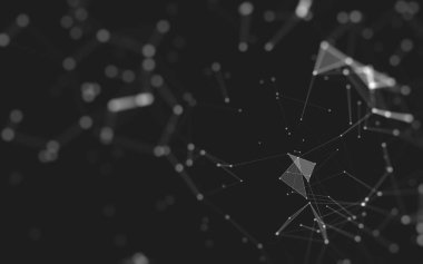 Soyut arka plan. Çokgen şekilli moleküller teknolojisi,