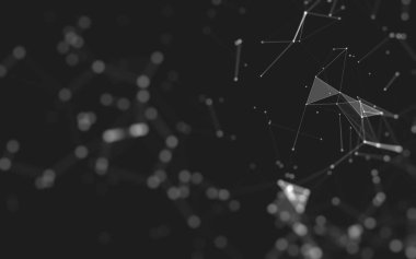 Soyut arka plan. Çokgen şekilli moleküller teknolojisi,