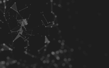 Soyut arka plan. Çokgen şekilli moleküller teknolojisi,