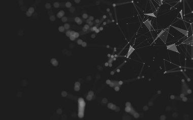 Soyut arka plan. Çokgen şekilli moleküller teknolojisi,