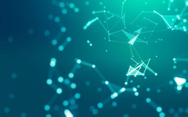 Soyut arka plan. Çokgen şekilli moleküller teknolojisi,