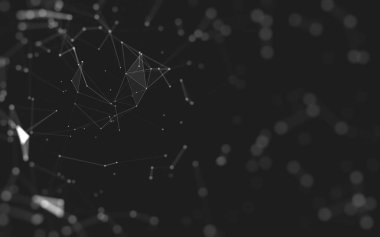 Soyut arka plan. Çokgen şekilli moleküller teknolojisi,