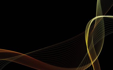 Bir parlayan ile koyu arka plan soyut dalgalar