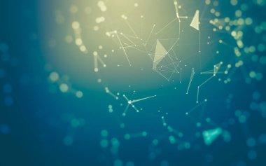 Soyut arka plan. Çokgen şekilli moleküller teknolojisi,