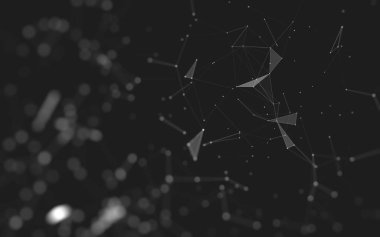 Soyut arka plan. Çokgen şekilli moleküller teknolojisi,