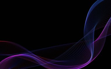 Bir parlayan ile koyu arka plan soyut dalgalar