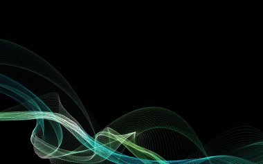 Bir parlayan ile koyu arka plan soyut dalgalar