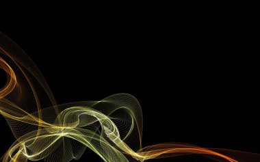 Bir parlayan ile koyu arka plan soyut dalgalar