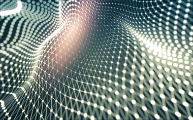 Soyut arka plan. Çokgen şekilli moleküller teknolojisi,