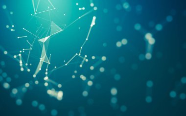 Soyut arka plan. Çokgen şekilli moleküller teknolojisi,