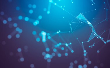 Soyut arka plan. Çokgen şekilli moleküller teknolojisi,