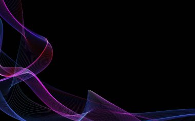 Bir parlayan ile koyu arka plan soyut dalgalar