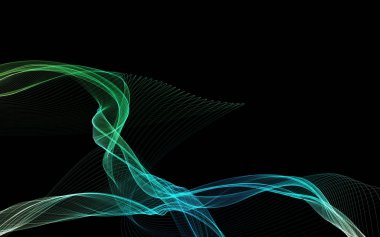 Bir parlayan ile koyu arka plan soyut dalgalar