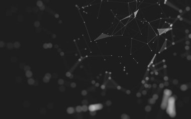 Soyut arka plan. Çokgen şekilli moleküller teknolojisi,