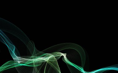 Bir parlayan ile koyu arka plan soyut dalgalar