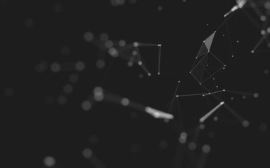 Soyut arka plan. Çokgen şekilli moleküller teknolojisi,