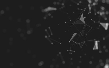 Soyut arka plan. Çokgen şekilli moleküller teknolojisi,