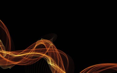 Bir parlayan ile koyu arka plan soyut dalgalar