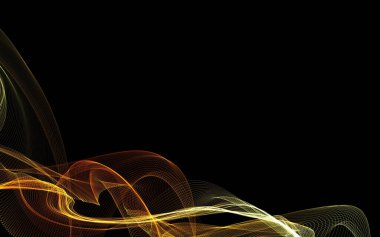 Bir parlayan ile koyu arka plan soyut dalgalar