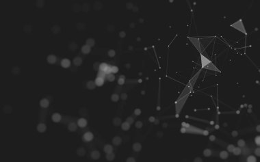 Soyut arka plan. Çokgen şekilli moleküller teknolojisi,