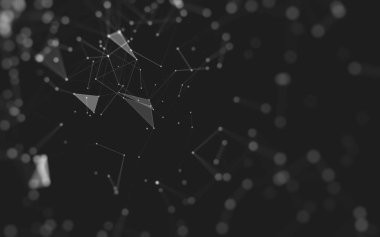 Soyut arka plan. Çokgen şekilli moleküller teknolojisi,