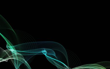 Bir parlayan ile koyu arka plan soyut dalgalar