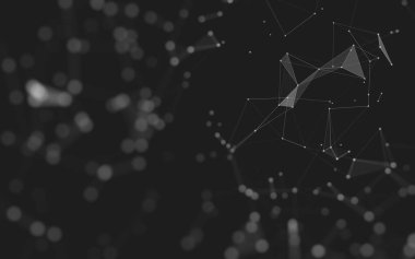 Soyut arka plan. Çokgen şekilli moleküller teknolojisi,