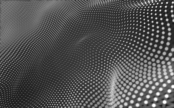 抽象的な背景。多角形形状の分子技術, — ストック写真