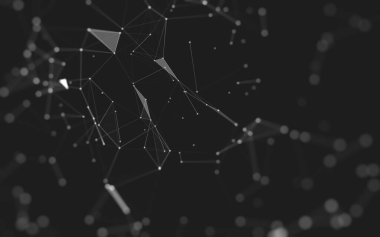 Soyut arka plan. Çokgen şekilli moleküller teknolojisi,