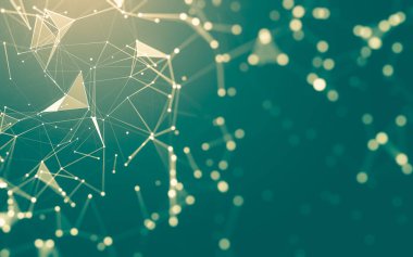 Soyut arka plan. Çokgen şekilli moleküller teknolojisi,